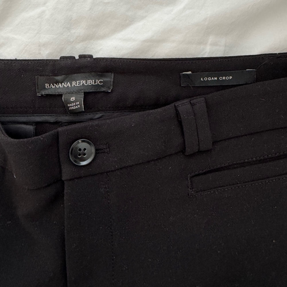 Banana Republic Black Logan Crop Trouser 8